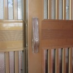玄関のカギ　MIWA　SL94　引戸　引違戸錠　修理　中城村