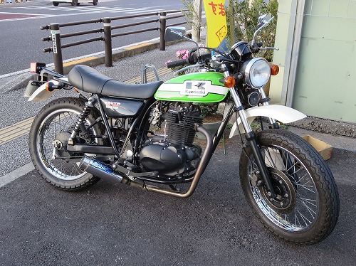 カワサキ バイク 250TR メットホルダーの鍵作製
